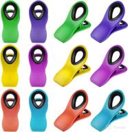 🖇️ magnetic refrigerator clips: multicolored chip bag clips for airtight sealing – 12 pieces | ideal for home, kitchen, office, and school supplies логотип