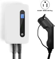 ⚡ 240v 40 amp level 2 electric vehicle (ev) charging station | 20ft/6m j1772 cable & nema 6-50 plug | evse 9.6kw compatible with sae j1772 electric vehicles логотип