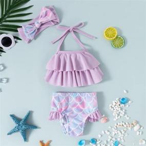 img 1 attached to Swimsuit Bathing Mermaid Toddler Swimming Apparel & Accessories Baby Boys at Clothing