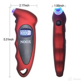 img 1 attached to 🚗 Red Digital Tire Pressure Gauge Car Accessories – Low Tire Pressure Check Tool for Women & Men, Car Truck Motorcycle Bicycle Jeep Sedan Limousine Wagon Tires, 150 PSI – TG615