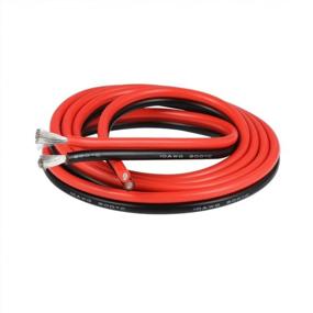 img 4 attached to BNTECHGO 10 Gauge Flexible 2 Conductor Parallel Silicone Wire Spool Red Black High Resistant 200 Deg C 600V For Single Color LED Strip Extension Cable Cord,Model,10Ft Stranded Copper Wire