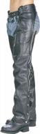 xelement 7550 'classic' black unisex leather motorcycle chaps - 36": stylish protection for your ride! logo