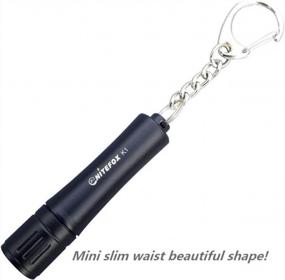 img 3 attached to Compact Waterproof Flashlight Keychain - Nitefox Bright K1: High 150 Lumens For EDC, Camping, Hiking, Dog Walking, Reading & Sleep, Small Lantern And Torch Lamp, Black