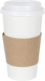 img 2 attached to ☕ CucinaPrime 20oz White Disposable Coffee/Hot Beverage Cups with Lids and Sleeves - 50 Pack - To-Go