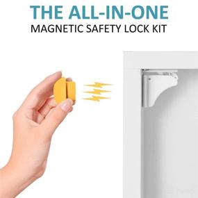 img 3 attached to 🔒 Dyoac Magnetic Cabinet Locks Baby Proofing Set - Invisible Locks for Cabinets, Doors, Drawers - Easy Install Child Safety Proofing Kit (Includes 4 Locks and 1 Key)