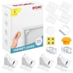 img 4 attached to 🔒 Dyoac Magnetic Cabinet Locks Baby Proofing Set - Invisible Locks for Cabinets, Doors, Drawers - Easy Install Child Safety Proofing Kit (Includes 4 Locks and 1 Key)