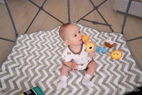 img 2 attached to 🌈 Minnebaby Hexagon Playpen Mat: Non-Slip, Comfortable & Portable - Fits hiccapop & Regalo Playpens