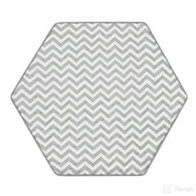 img 4 attached to 🌈 Minnebaby Hexagon Playpen Mat: Non-Slip, Comfortable & Portable - Fits hiccapop & Regalo Playpens