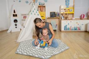 img 1 attached to 🌈 Minnebaby Hexagon Playpen Mat: Non-Slip, Comfortable & Portable - Fits hiccapop & Regalo Playpens