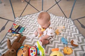 img 3 attached to 🌈 Minnebaby Hexagon Playpen Mat: Non-Slip, Comfortable & Portable - Fits hiccapop & Regalo Playpens