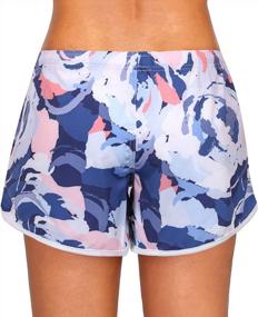 img 3 attached to Chic Floral Women'S Board Shorts With Pockets For Beach And Swim Activities