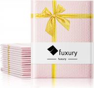 упаковка из 25 розовых мягких конвертов, 8,5x12 дюймов, идеально подходит для отправки одежды, книг, платьев, подарков и многого другого - fuxury bubble mailer #2 логотип