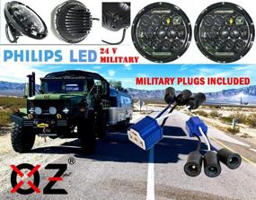 img 4 attached to High Output 7" OZ-USA® Military LED Headlight - 75w, 24V - For M35a2, M35, M35a3, M923 Truck, HMMWV, M998 DIESEL