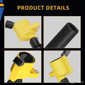 img 2 attached to 🔥 DWVO Ignition Coils Pack - Compatible with Ford F150 F250 F350 Crown Victoria E150 E250 E350 Lincoln Mercury Mustang 4.6L 5.4L V8 Yellow - Set of 8