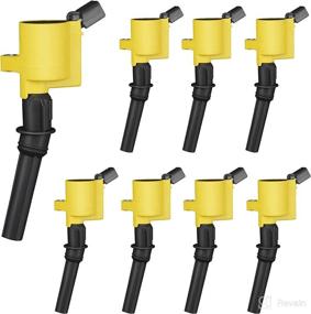 img 4 attached to 🔥 DWVO Ignition Coils Pack - Compatible with Ford F150 F250 F350 Crown Victoria E150 E250 E350 Lincoln Mercury Mustang 4.6L 5.4L V8 Yellow - Set of 8