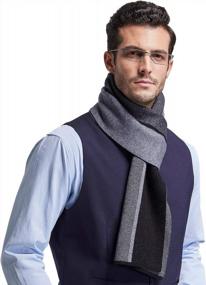 img 4 attached to RIONA Australian Merino Knitted Neckwear - Top Men's Scarf Accessories for Style and Warmth