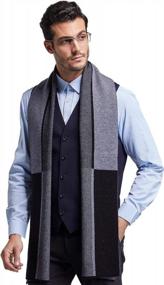 img 2 attached to RIONA Australian Merino Knitted Neckwear - Top Men's Scarf Accessories for Style and Warmth