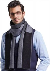 img 3 attached to RIONA Australian Merino Knitted Neckwear - Top Men's Scarf Accessories for Style and Warmth