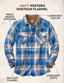 img 1 attached to ๐ Best Shotgun Western Flannel Shirts by Legendary Whitetails for Men's Clothing