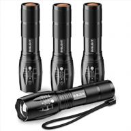explore the outdoors with byblight pack of 4 tactical flashlights: ultra bright, waterproof, and zoomable led flashlights for camping, fishing, and hunting logo