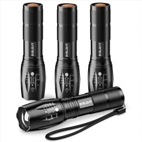img 4 attached to Explore The Outdoors With BYBLIGHT Pack Of 4 Tactical Flashlights: Ultra Bright, Waterproof, And Zoomable LED Flashlights For Camping, Fishing, And Hunting