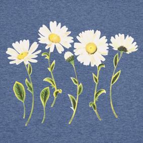 img 2 attached to Women'S Daisy Graphic T-Shirt: Cute Wild Flower Print For Summer Casual Style!