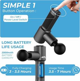 img 3 attached to AYL Massage Gun Deep Tissue Percussion Muscle Massage Gun For Athletes,Super Quiet Portable Back Body Electric Sport Massager, Handheld Deep Tissue Massager