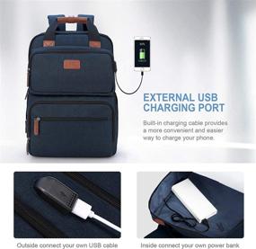 img 3 attached to Backpack Business Charging Resistant Computer Backpacks via Laptop Backpacks