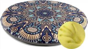 img 3 attached to 16 Inch Geometric Memory Foam Seat Cushion: Anti-Slip Soft Round Stool Pad For Chair Comfort.
