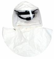 highly effective respiratory protection: msa optimair tl hood with tychem qc papr - 20 pack, white, durable & replaceable logo