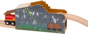 img 2 attached to Секретный шахтный туннель, деревянный, совместимый с основными деревянными железнодорожными системами, включая Томаса Брио Чаггингтона, Мелиссу и Дуга, набор Imaginarium от Orbrium Toys