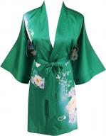 experience timeless beauty with ledamon's classic floral kimono short robe for women logo
