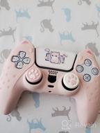 img 1 attached to Anti-Slip Silicone Skin Protective Cover For Playstation 5 DualSense Wireless Controller - GeekShare Cat Paw PS5 Controller Skin In Pink review by Dante Obong