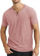 men's henley shirts: yacooh casual long/short sleeve t-shirts in regular fit and lightweight design logo