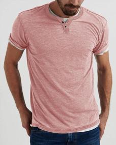 img 3 attached to Men'S Henley Shirts: Yacooh Casual Long/Short Sleeve T-Shirts In Regular Fit And Lightweight Design