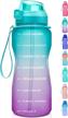 fidus large half gallon/64oz motivational water bottle with time marker & straw,leakproof tritan bpa free water jug,ensure you drink enough water daily for fitness,gym and outdoor sports logo