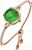 women's rose gold mosaic diamond bracelet quartz analog dress watch - waterproof wristwatch logo