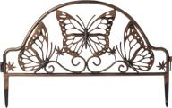 бронзовый декоративный забор в виде бабочки, садовая окантовка, ландшафтная бордюрная панель, упаковка из 6 шт. (qi004110.6) логотип