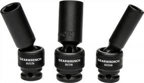 img 1 attached to GEARWRENCH 10 Pc. 1/2" Drive 6 Pt. Deep Universal Impact Socket Set, SAE - 84943N