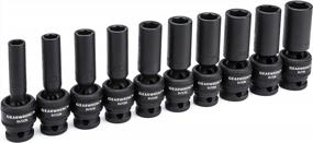 img 2 attached to GEARWRENCH 10 Pc. 1/2" Drive 6 Pt. Deep Universal Impact Socket Set, SAE - 84943N