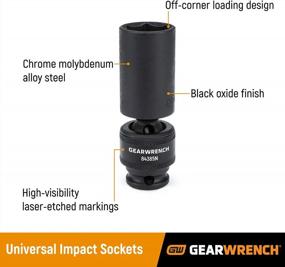 img 3 attached to GEARWRENCH 10 Pc. 1/2" Drive 6 Pt. Deep Universal Impact Socket Set, SAE - 84943N