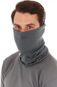 img 2 attached to Men'S Fleece Neck Warmer Gaiter For Cold Weather - Winter Scarf