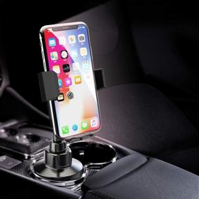 img 1 attached to Car Cup Holder Cell Phone Mount - Heavy Duty Phone Holder for LG Wing, K92 5G, Velvet, Stylo 6, Q70, K51, V60 ThinQ 5G, G8X ThinQ, Harmony 4, Expression Plus 3, K31, Phoenix 5, Aristo 5