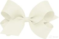 🎀 large classic grosgrain hair bow for girls with weestay clip and plain wrap - wee ones logo