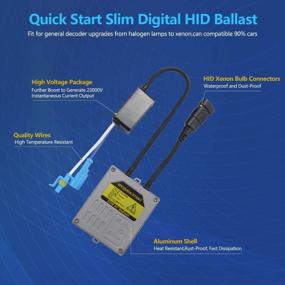img 3 attached to AC 55W HID Ballast Bundle With Slim Ballasts And Xenon Bulbs H4-3 9003 8000K Bi Xenon HI/LO In Light Blue By HYBKLER
