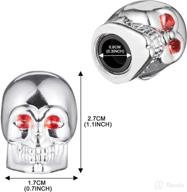 💀 silver skull style stem valve caps for suvs, cars, trucks, bikes - pack of 5 логотип