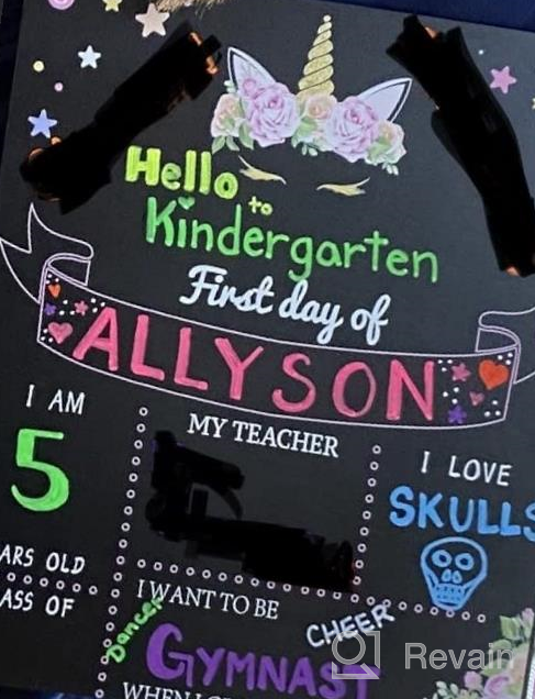 img 1 attached to Capture Your Child'S School Milestones With Our Back To School Double Sided Chalkboard Sign! review by George Marquez