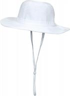sun protective girls' sun hat with wide brim and upf 50+ uv protection - available in multiple colors - swimzip logo
