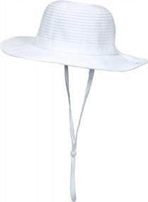 img 4 attached to Солнцезащитная шляпа для девочек с широкими полями и защитой от ультрафиолета UPF 50+ — доступна в нескольких цветах — SwimZip