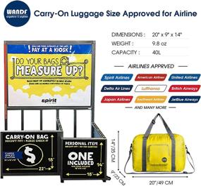 img 3 attached to WANDF Foldable Travel Duffle For Women: The Ultimate Carry-On Bag For Spirit Airlines